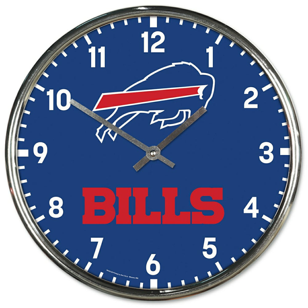 Buffalo Bills Chrome NFL Team Design Wall Clock - Taass Online