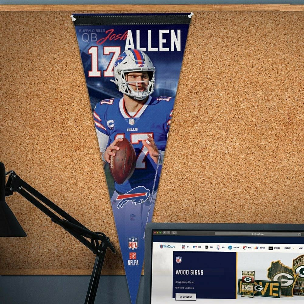 Josh Allen Buffalo Bills Premium WinCraft NFL Pennant - Taass for sale