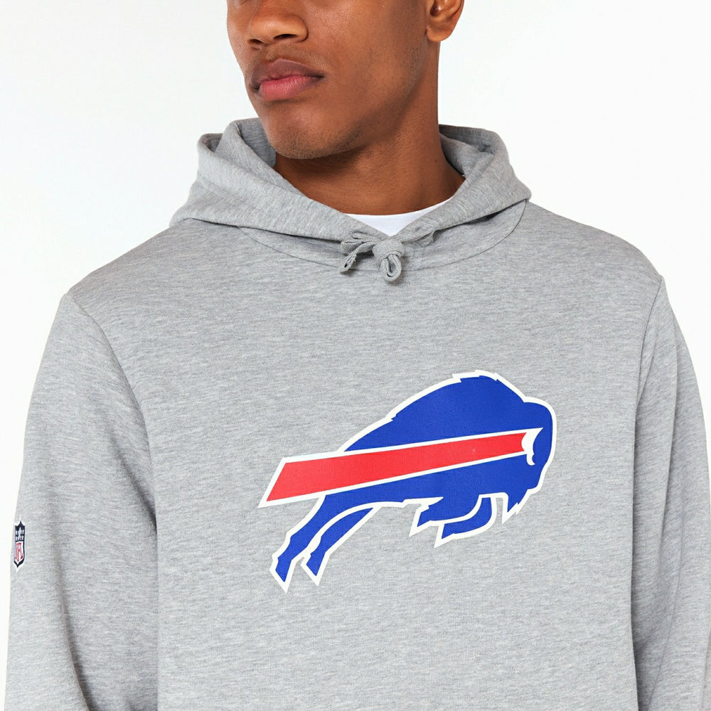 Buffalo Bills Logo Hoodie NFL Sweatshirt Grey - Taass outlet