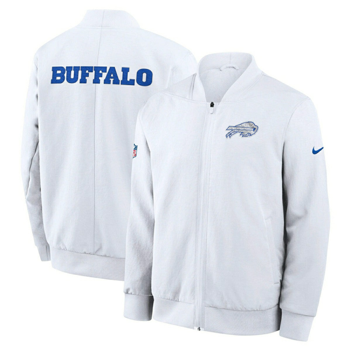 Buffalo Bills 2025 Rivalries Sideline Bomber Jacke White - Taass sale