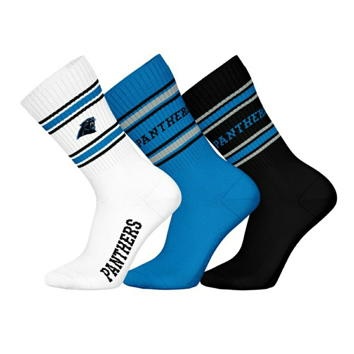 Carolina Panthers Team Set NFL Crew Socks (3-Pack) - Taass sale