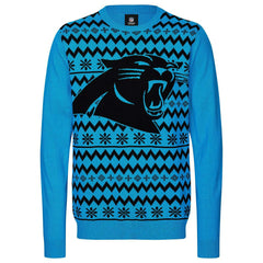 Carolina Panthers NFL Big Logo Ugly Christmas Sweater - Taass on sale
