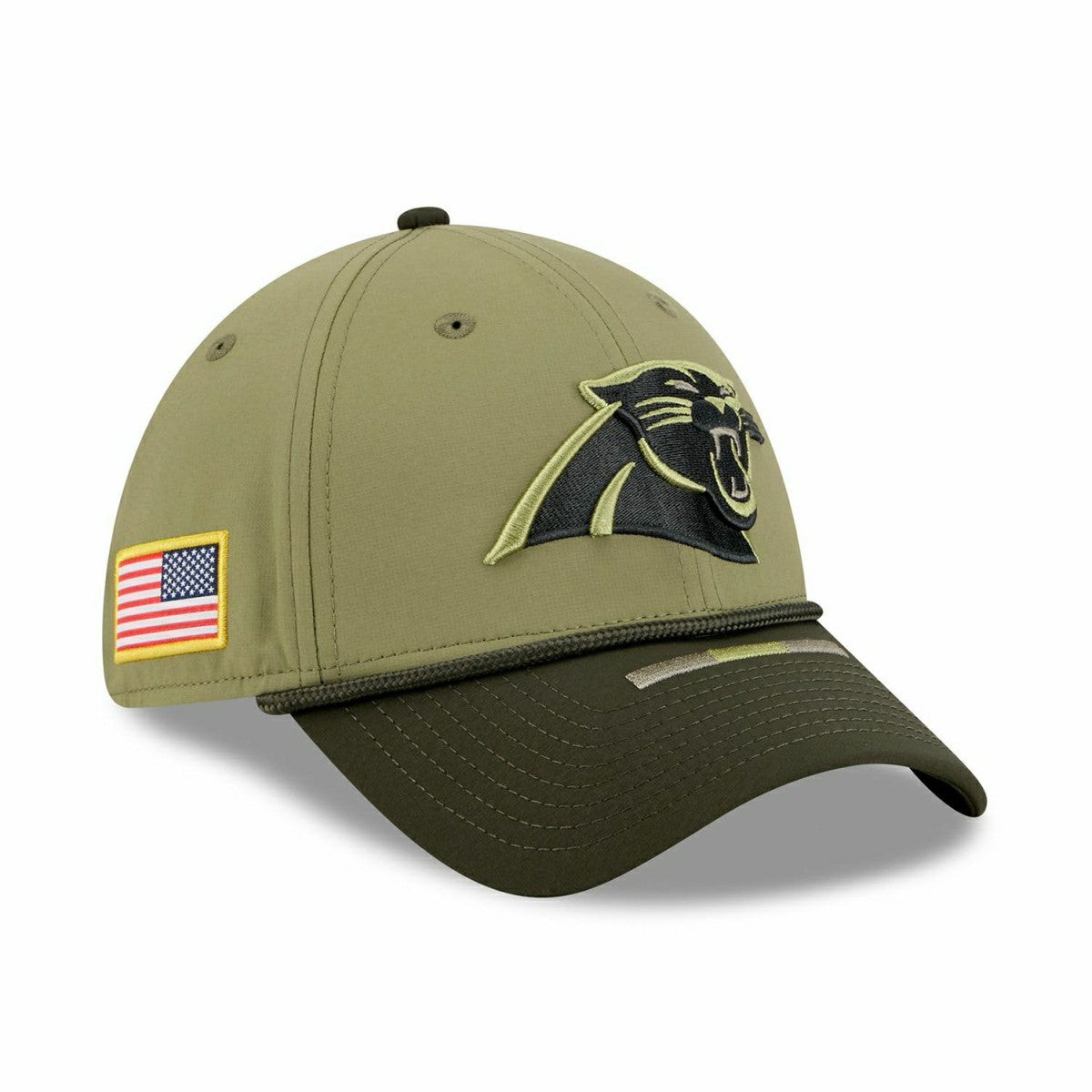 Carolina Panthers 2025 NFL Salute to Service 39THIRTY Flex Cap Olive - Taass outlet