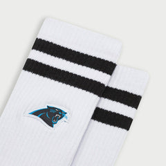 Carolina Panthers L&L '90 Classics NFL Crew Socks White - Taass discount