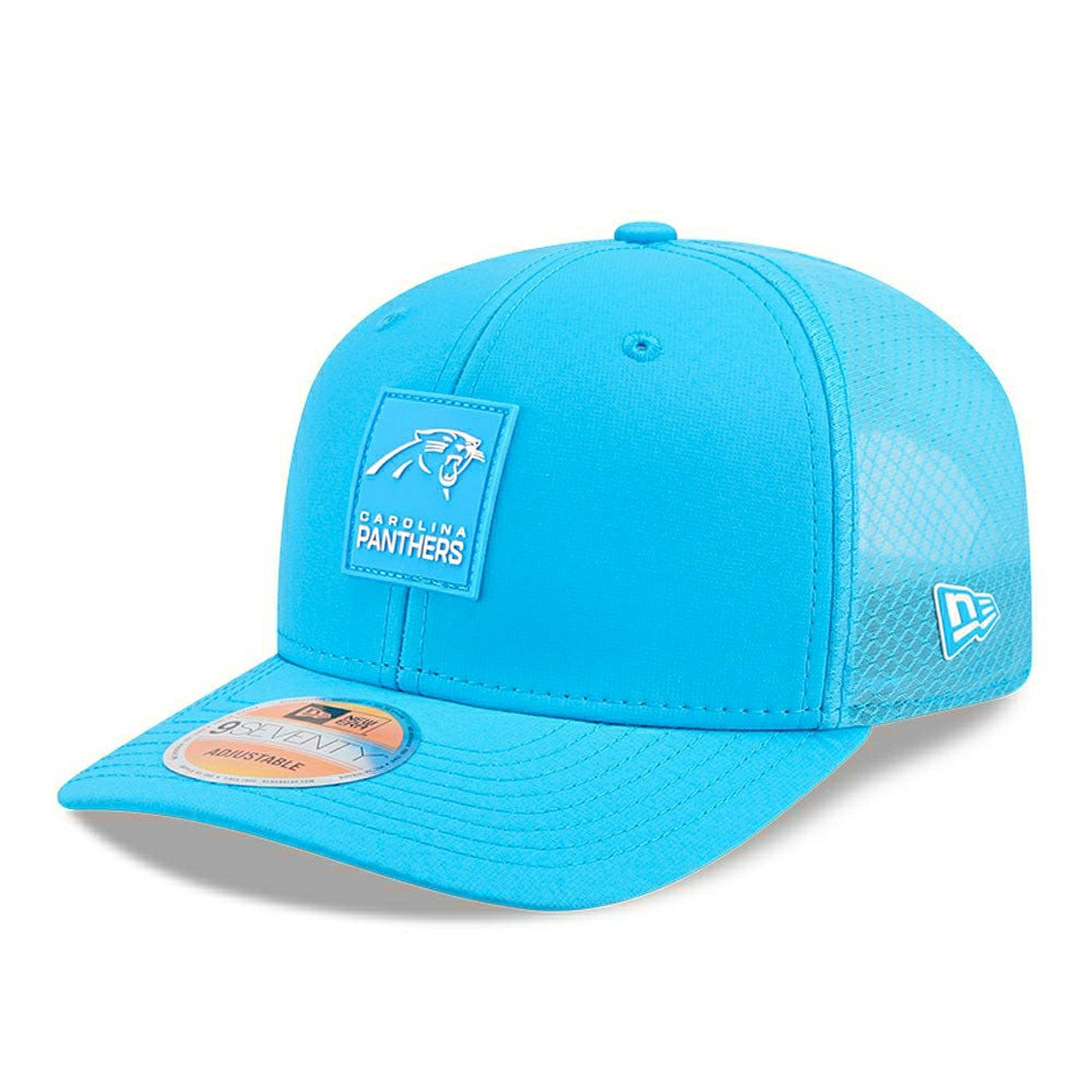 Carolina Panthers 2025 NFL On-Field Sideline 9SEVENTY Trucker Snapback Cap Blue - Taass sale
