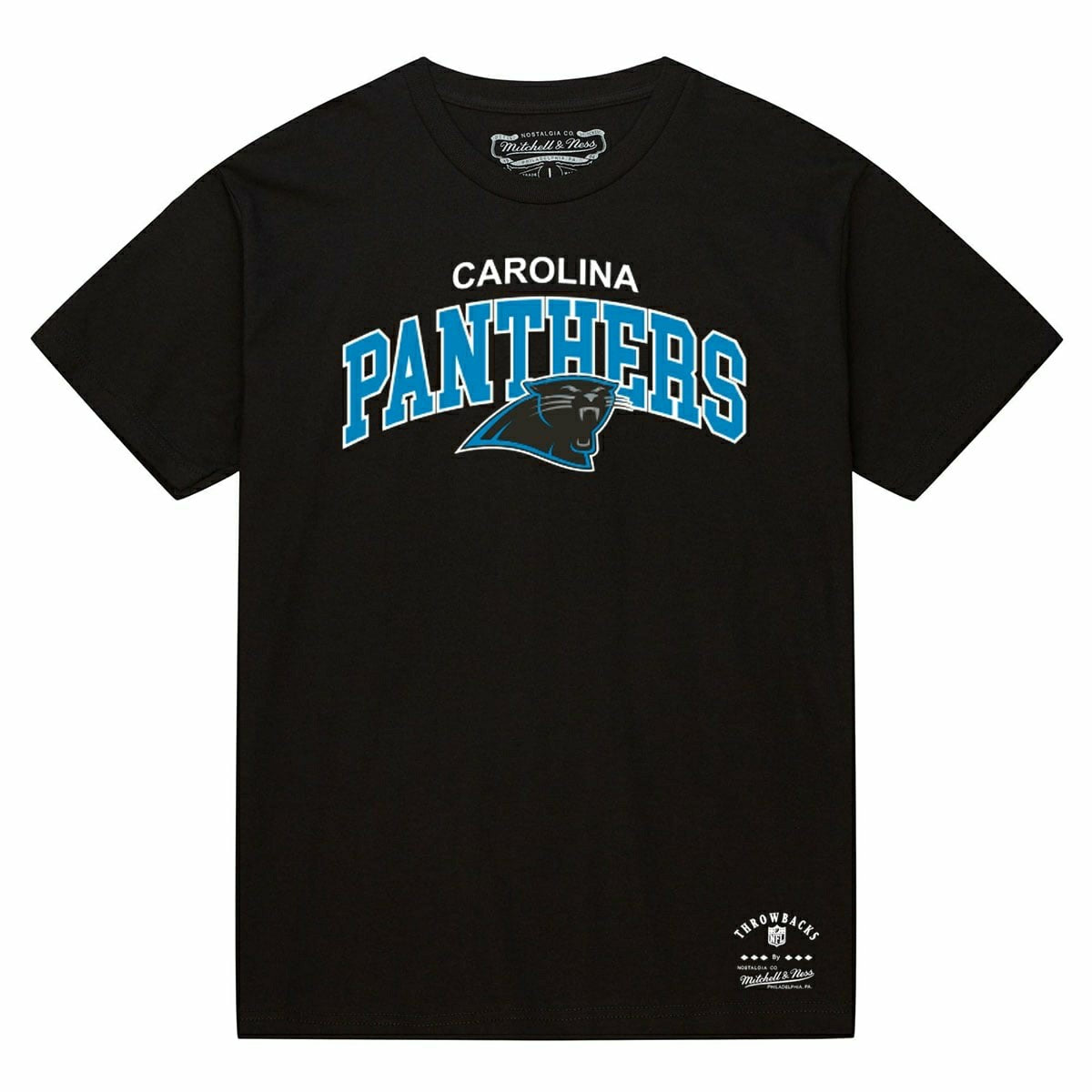 Carolina Panthers Mitchell & Ness Classic Arch NFL T-Shirt Black - Taass for sale