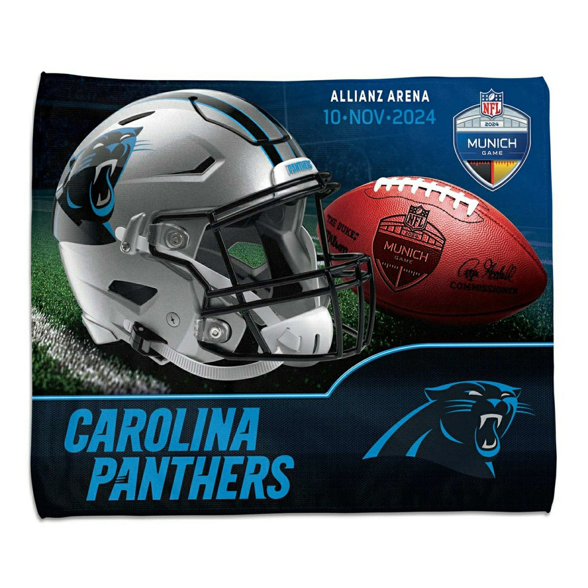 2024 NFL Munich Game Carolina Panthers Rally Towel - Taass for sale