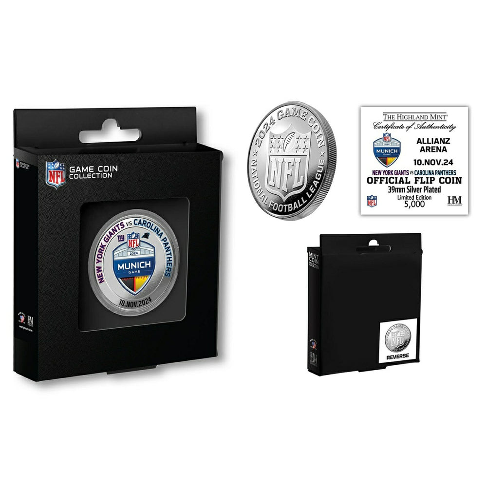 2024 NFL Munich Game Giants vs. Panthers Replica Game Coin Box - Taass for sale