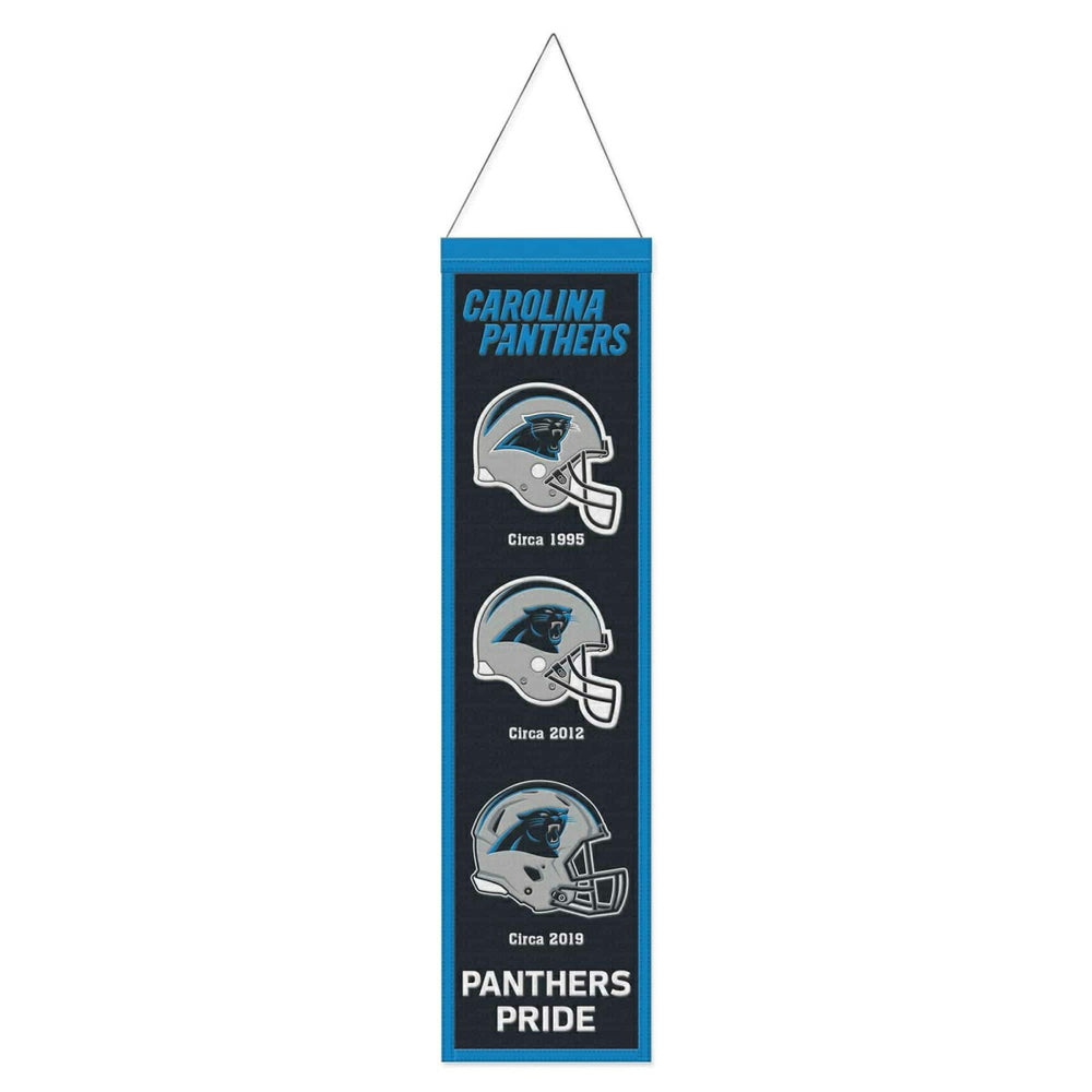 Carolina Panthers Logo Evolution NFL Wool Banner - Taass discount