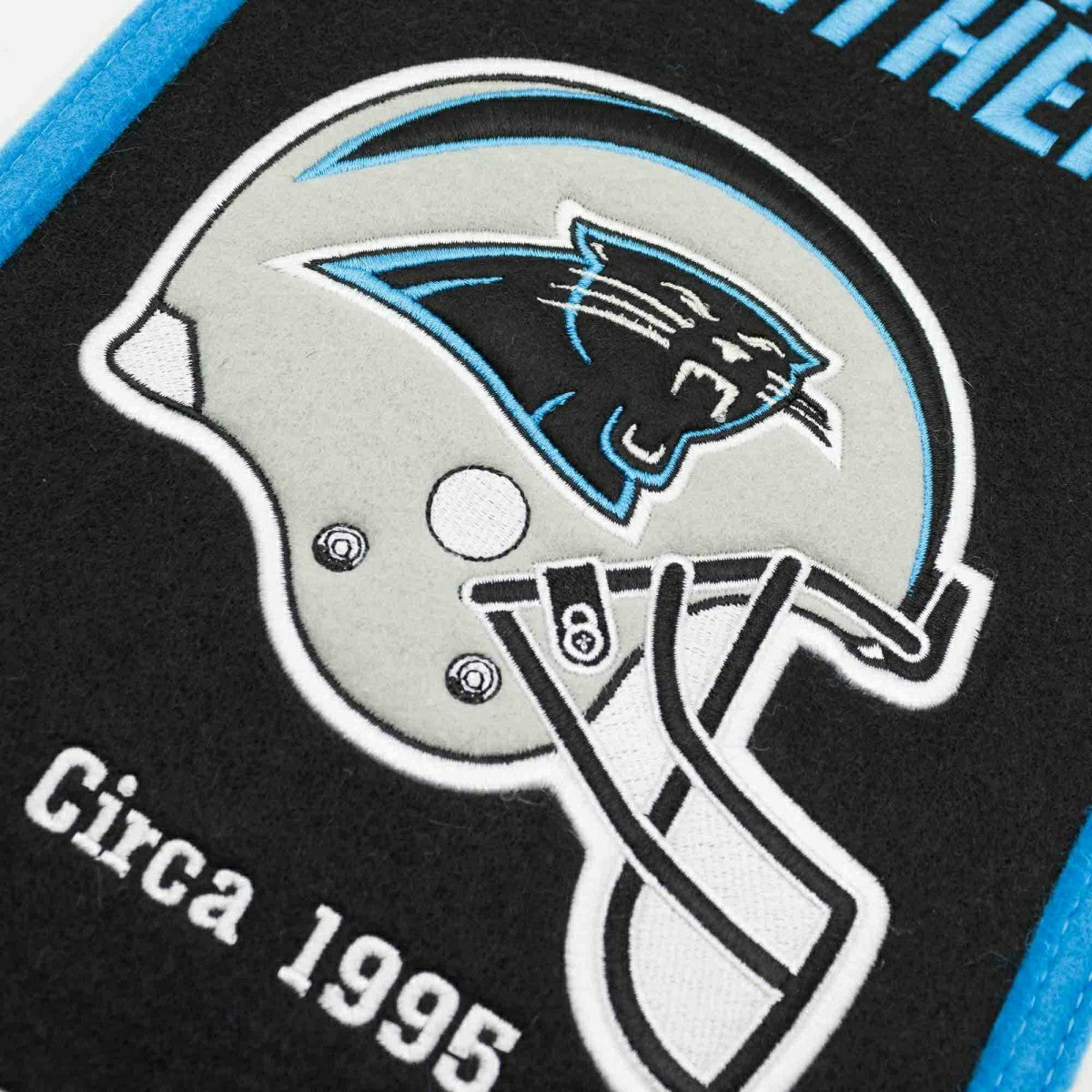 Carolina Panthers Logo Evolution NFL Wool Banner - Taass discount