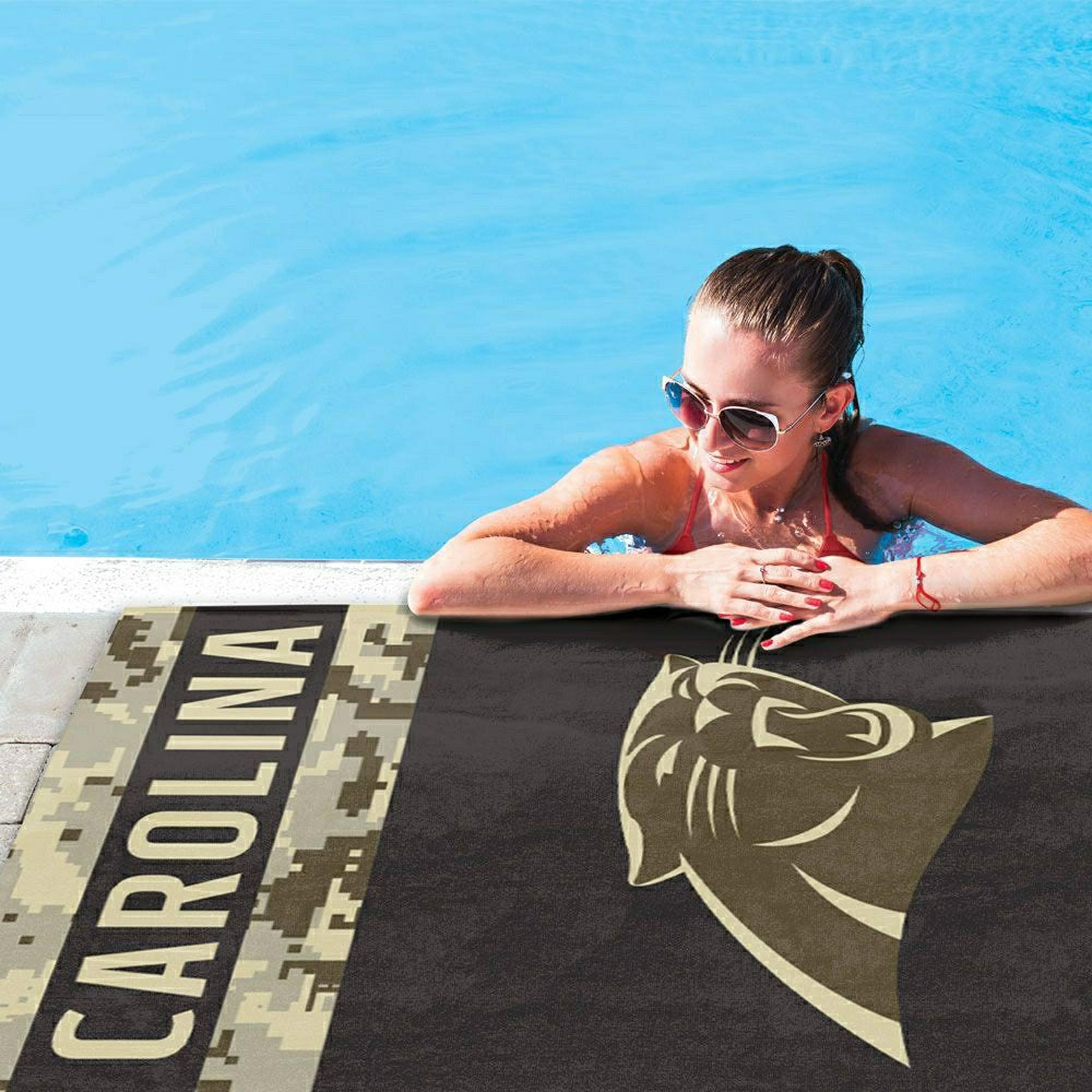 Carolina Panthers Camo Spectra NFL Beach Towel - Taass on sale