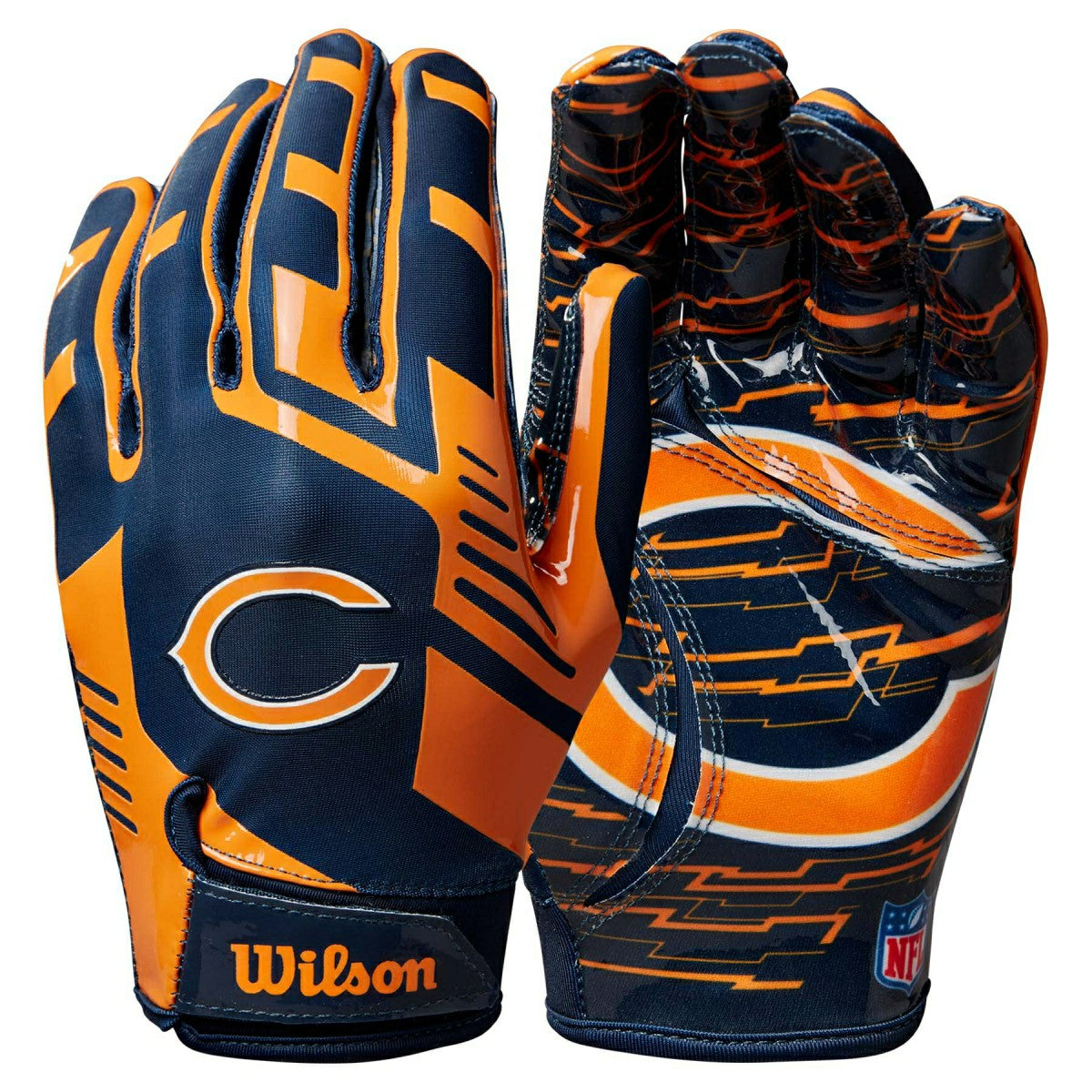 Chicago Bears Wilson Stretch-Fit NFL Receivers Gloves - Taass discount