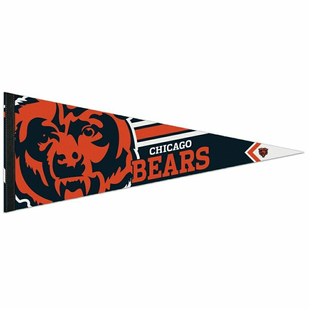 Chicago Bears Big Logo Premium Football NFL Pennant - Taass US