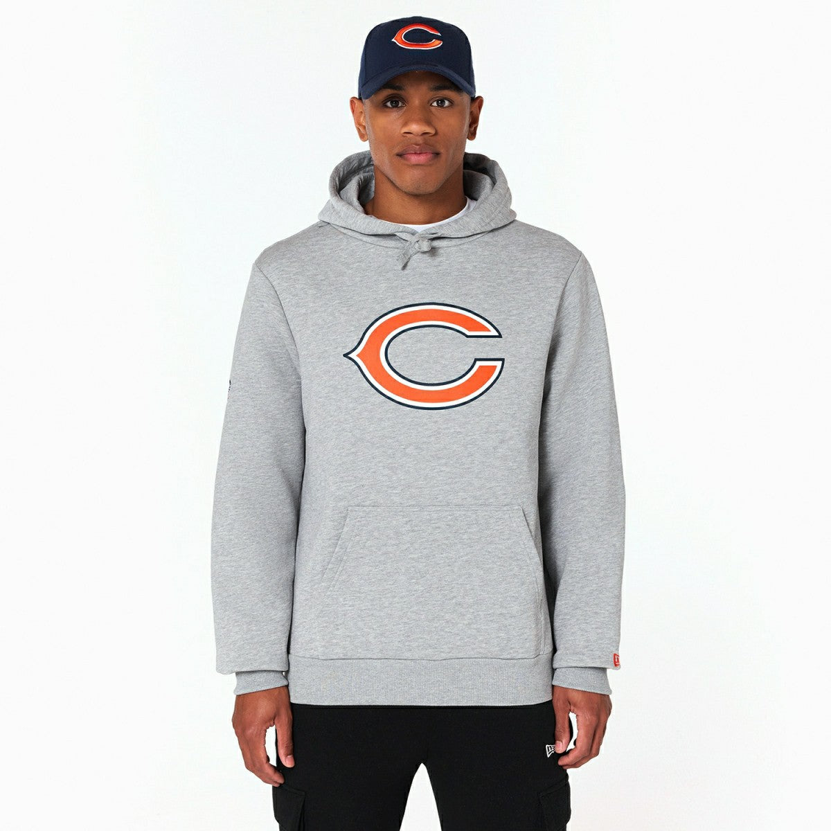 Chicago Bears Logo Hoodie New Era NFL Sweatshirt Grey - Taass sale