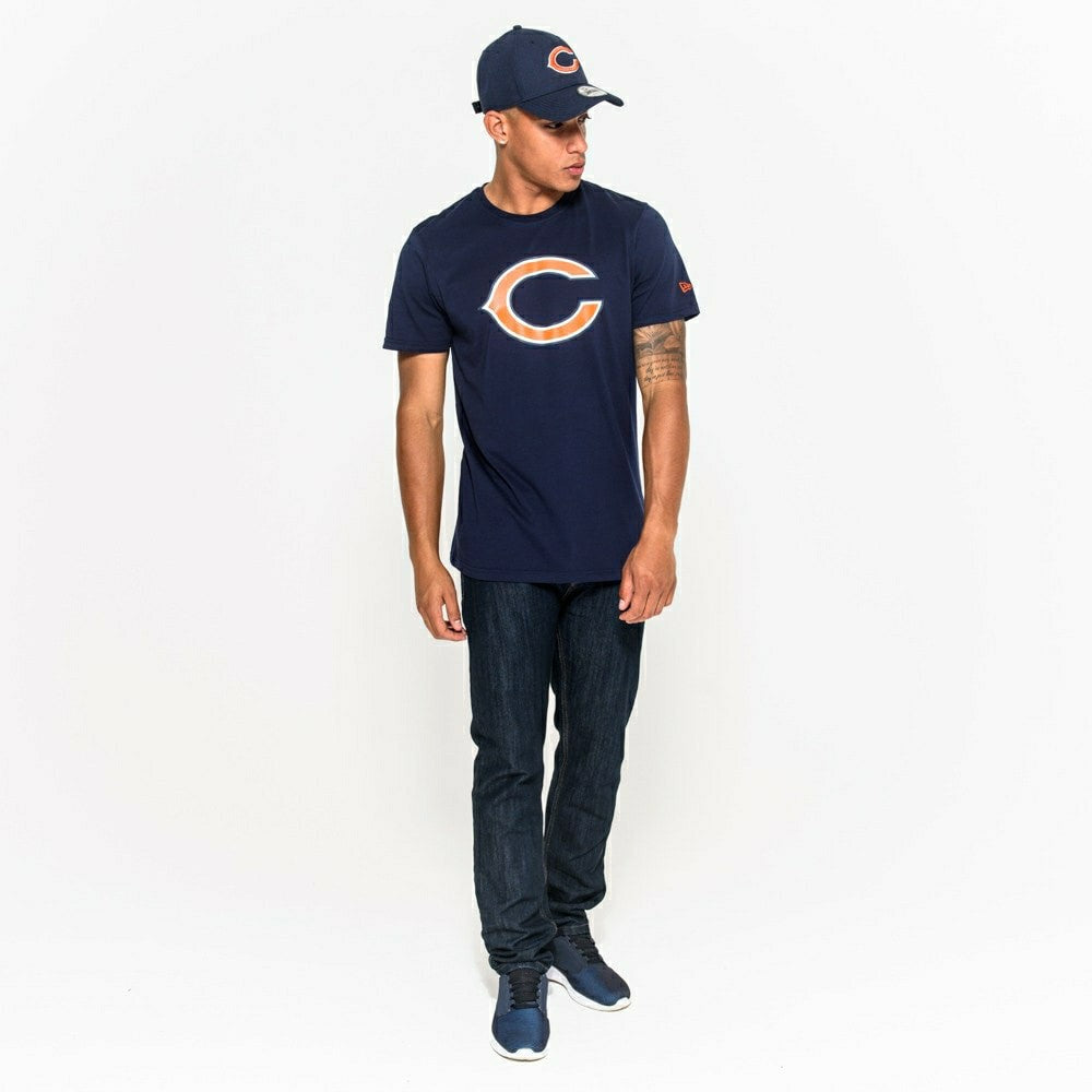 Chicago Bears Team Logo New Era NFL T-Shirt Navy - Taass for sale