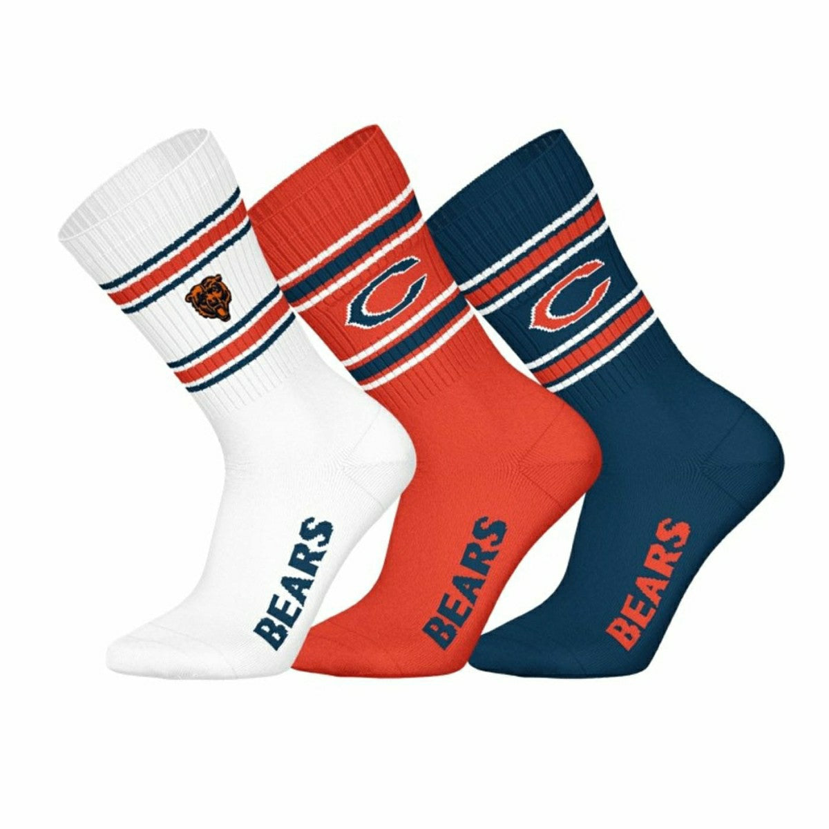 Chicago Bears Team Set NFL Crew Socks (3-Pack) - Taass sale