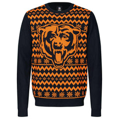 Chicago Bears NFL Big Logo Ugly Christmas Sweater - Taass US