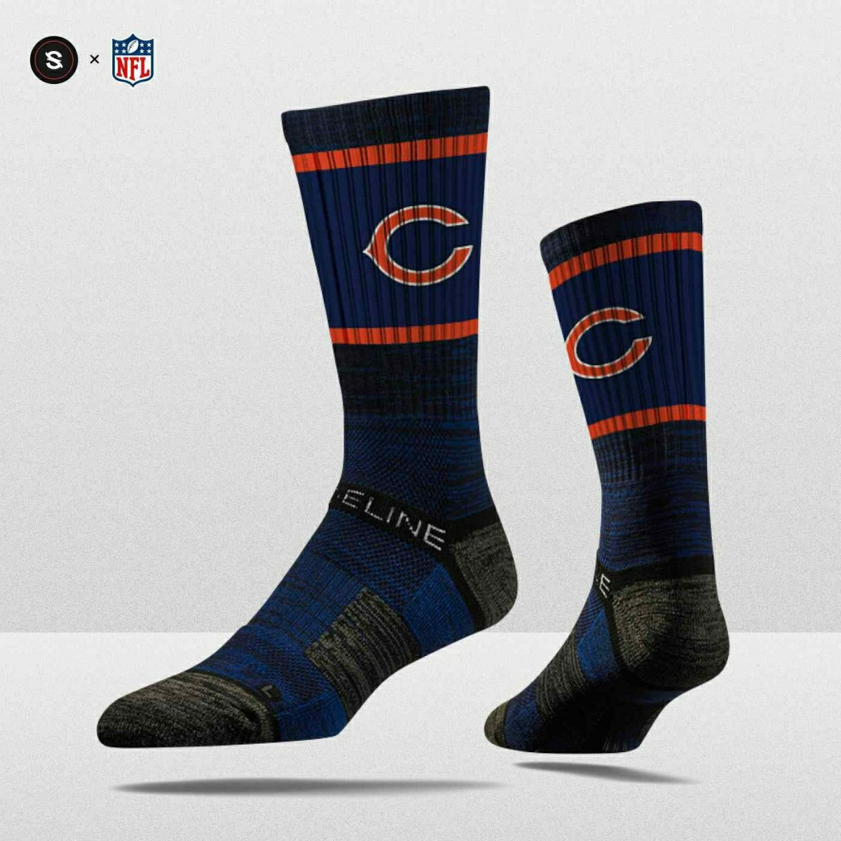 Chicago Bears Strideline Premium NFL Crew Socks - Taass on sale
