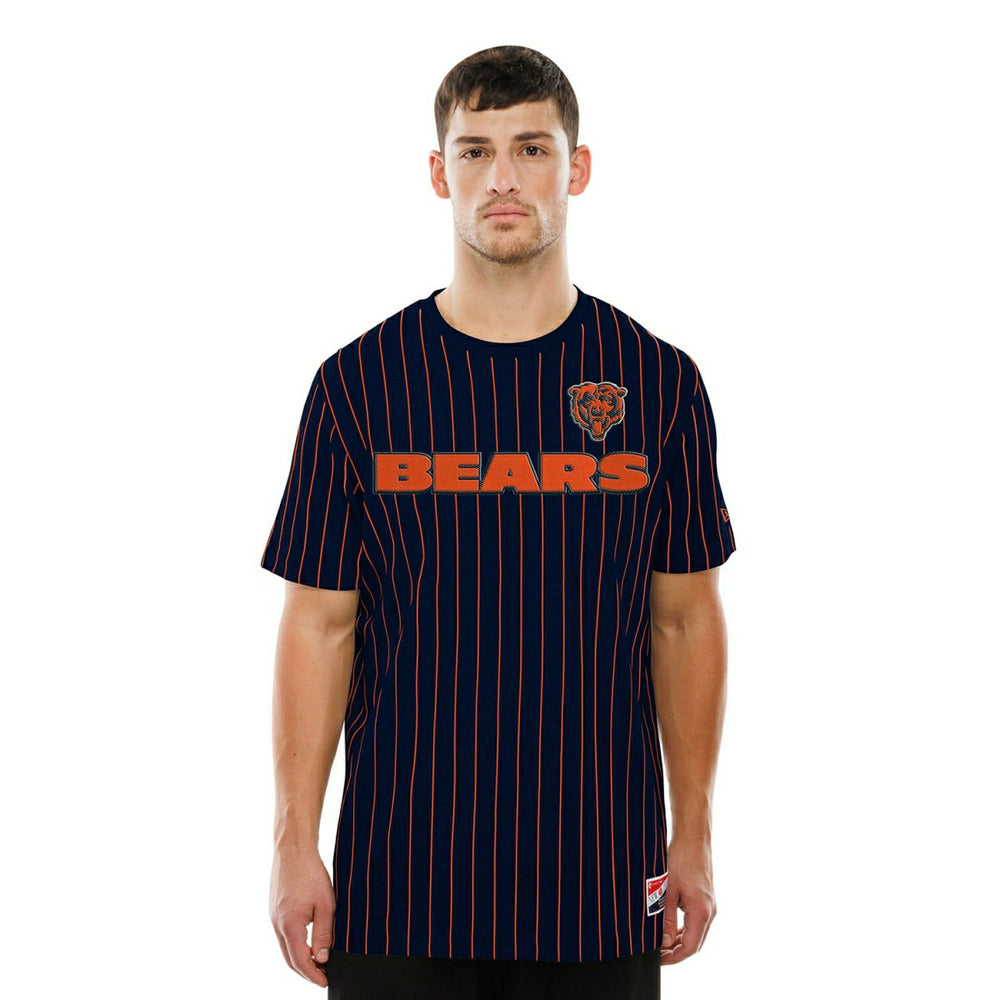 Chicago Bears Retro Stripe NFL T-Shirt Navy - Taass for sale