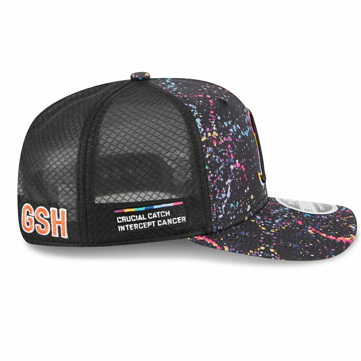 Chicago Bears "B" 2025 NFL Crucial Catch 9SEVENTY Stretch-Snap Trucker Cap - Taass on sale