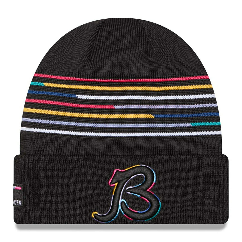 Chicago Bears "B" 2025 NFL Crucial Catch New Era Knit Hat - Taass sale