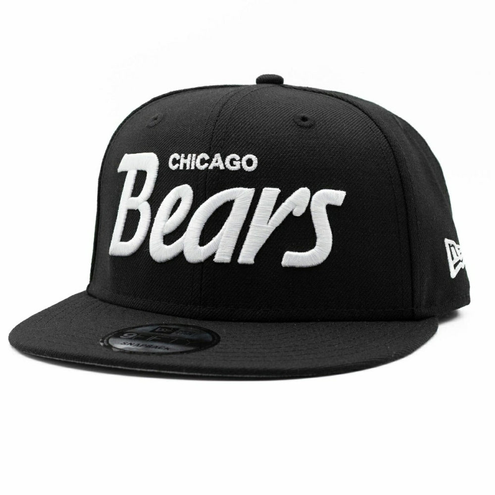Chicago Bears Script New Era 9FIFTY NFL Snapback Cap Black - Taass outlet