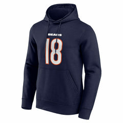 Caleb Williams #18 Chicago Bears Player NFL Hoodie Navy - Taass Online