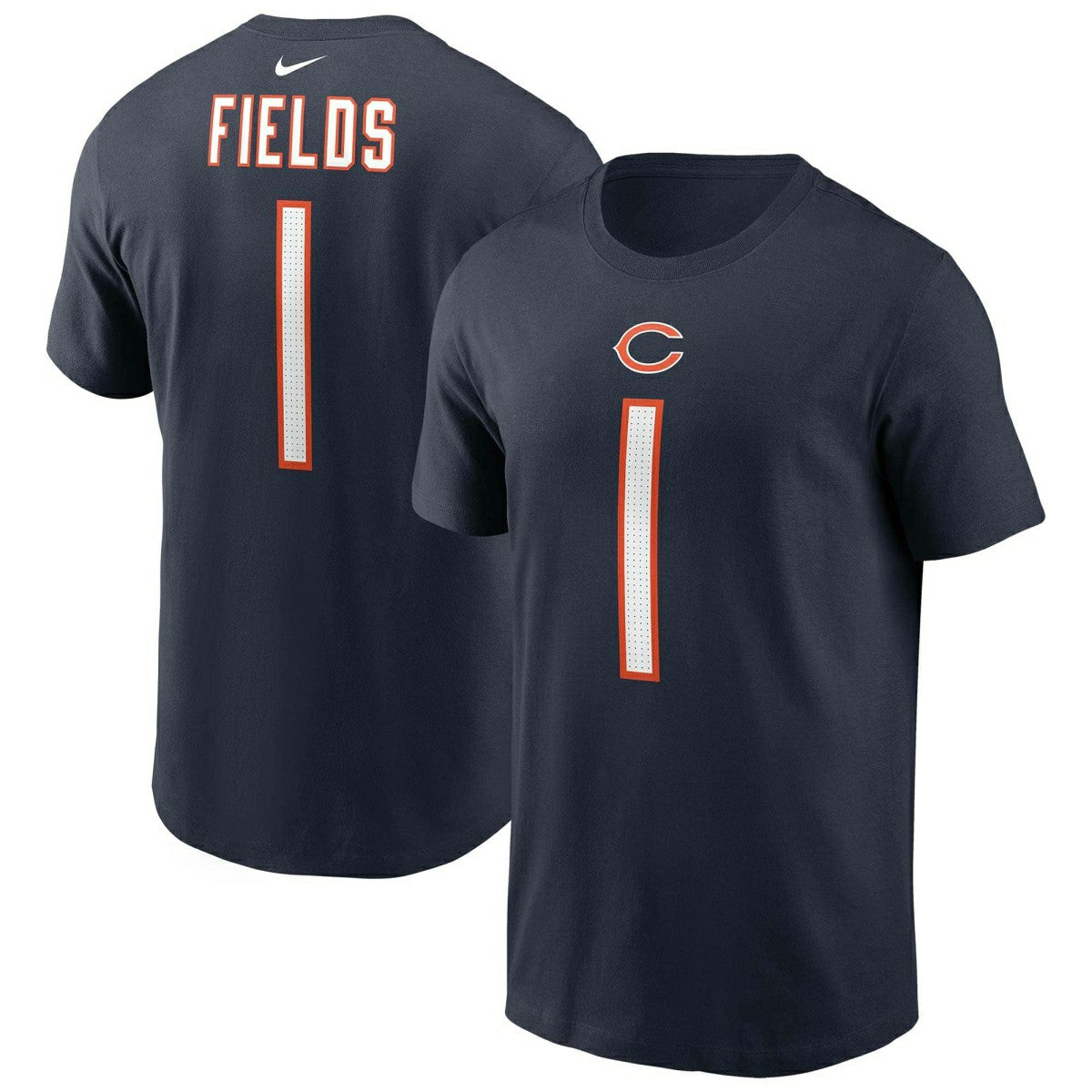 Justin Fields #1 Chicago Bears Nike Player NFL T-Shirt Navy - Taass for sale