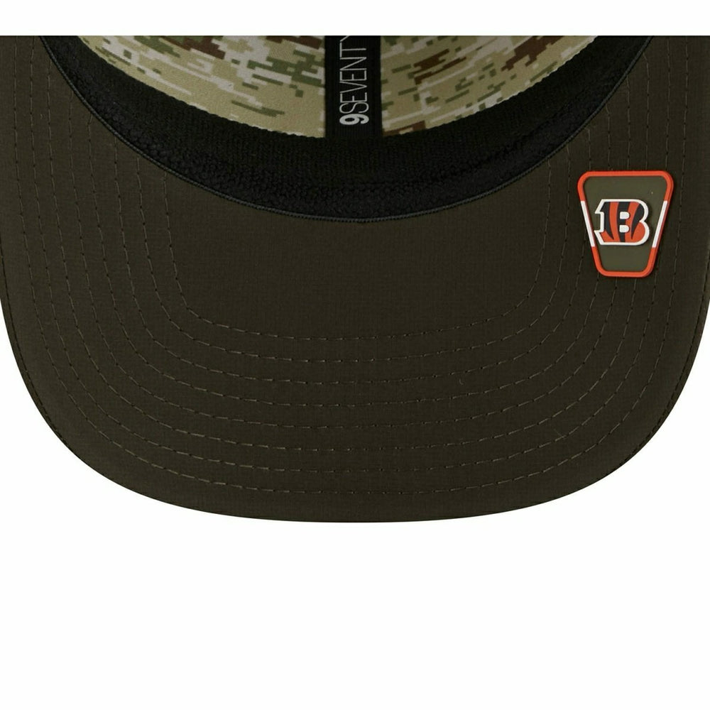 Cincinnati Bengals 2025 NFL Salute to Service 9SEVENTY Trucker Snapback Cap Olive - Taass sale