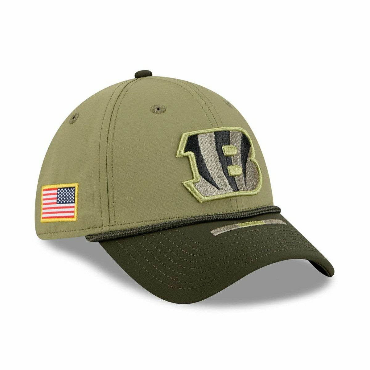 Cincinnati Bengals 2025 NFL Salute to Service 39THIRTY Flex Cap Olive - Taass for sale