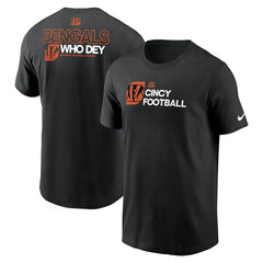 Cincinnati Bengals Team Slogan Nike Essential NFL T-Shirt Black - Taass outlet