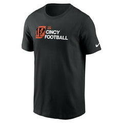 Cincinnati Bengals Team Slogan Nike Essential NFL T-Shirt Black - Taass outlet