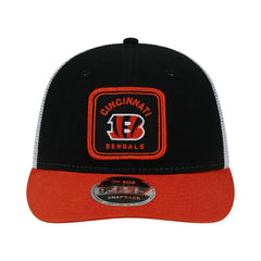 Cincinnati Bengals Patch Trucker New Era Low Profile 9FIFTY Snapback Cap - Taass on sale
