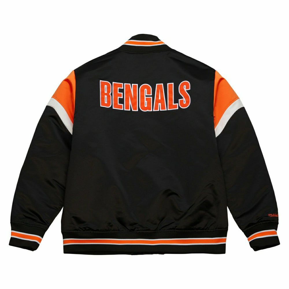 Cincinnati Bengals Mitchell & Ness Heavyweight Satin NFL Jacket - Taass Online