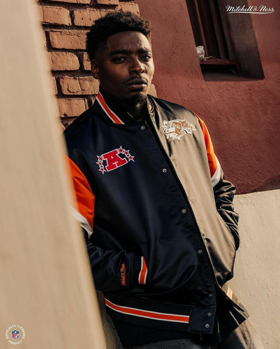 Cincinnati Bengals Mitchell & Ness Heavyweight Satin NFL Jacket - Taass Online
