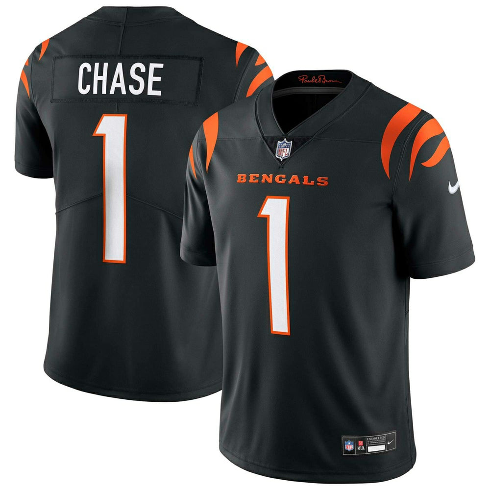 Ja'Marr Chase #1 Cincinnati Bengals Nike Vapor Untouchable Limited NFL Jersey Black - Taass US