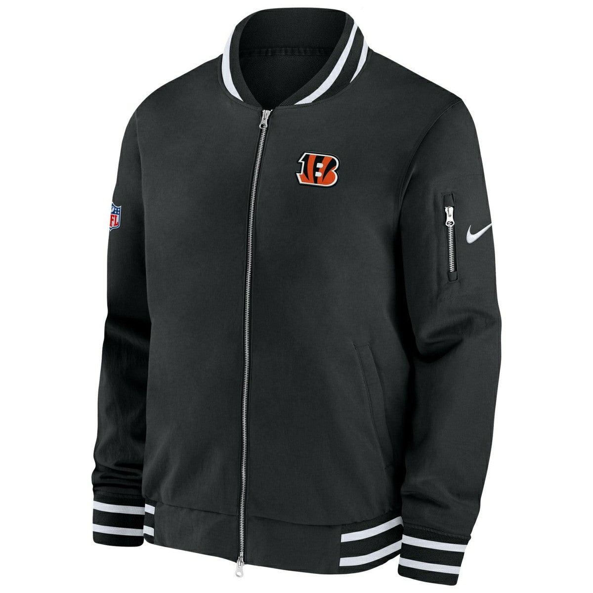 Cincinnati Bengals NFL Sideline Nike Coach Bomber Jacket - Taass for sale
