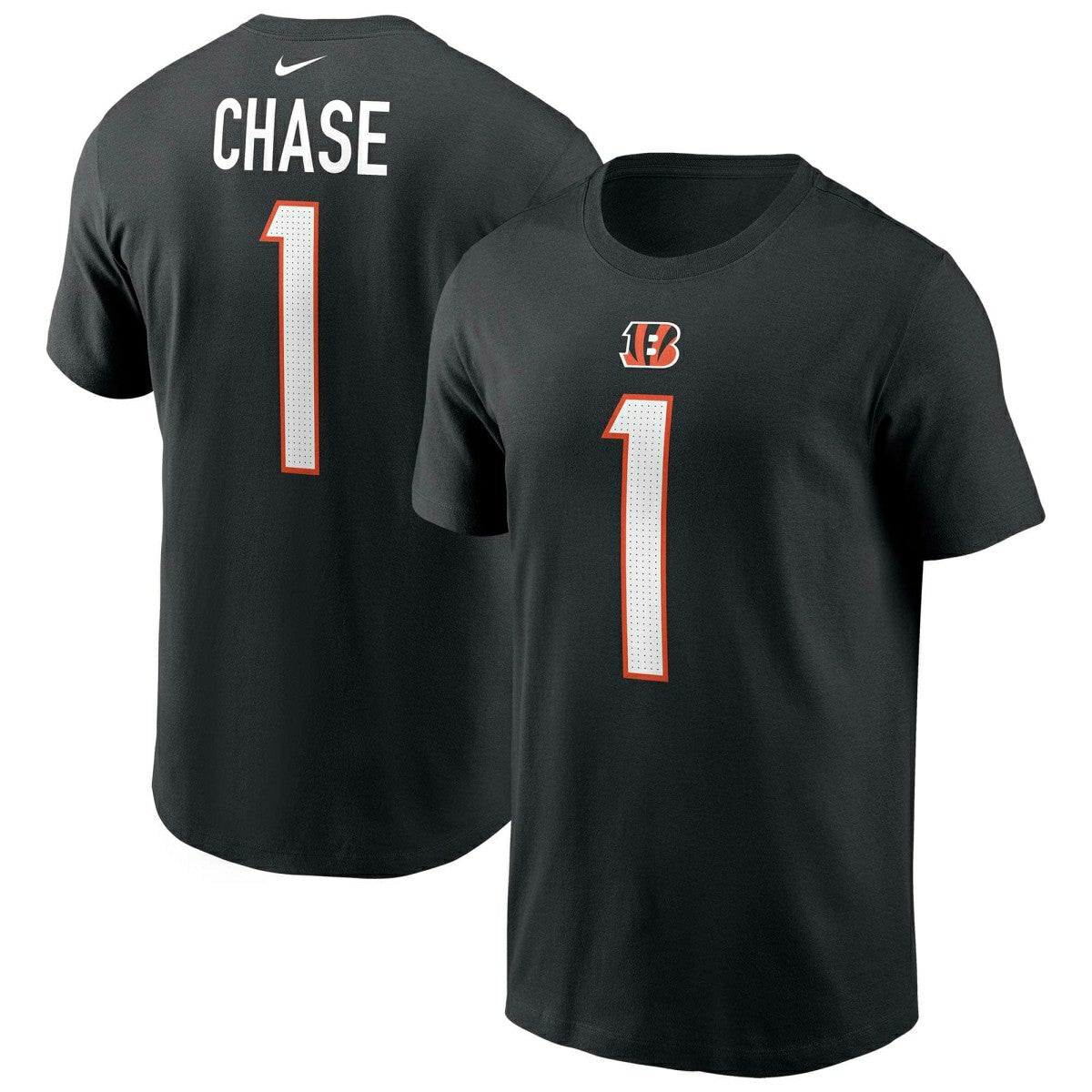 Ja'Marr Chase #1 Cincinnati Bengals Nike Player NFL T-Shirt Black - Taass outlet