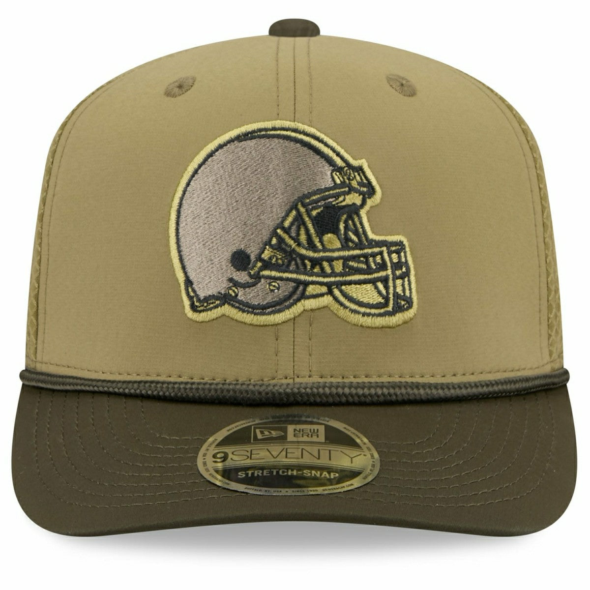 Cleveland Browns 2025 NFL Salute to Service 9SEVENTY Trucker Snapback Cap Olive - Taass discount