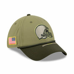 Cleveland Browns 2025 NFL Salute to Service 39THIRTY Flex Cap Olive - Taass US