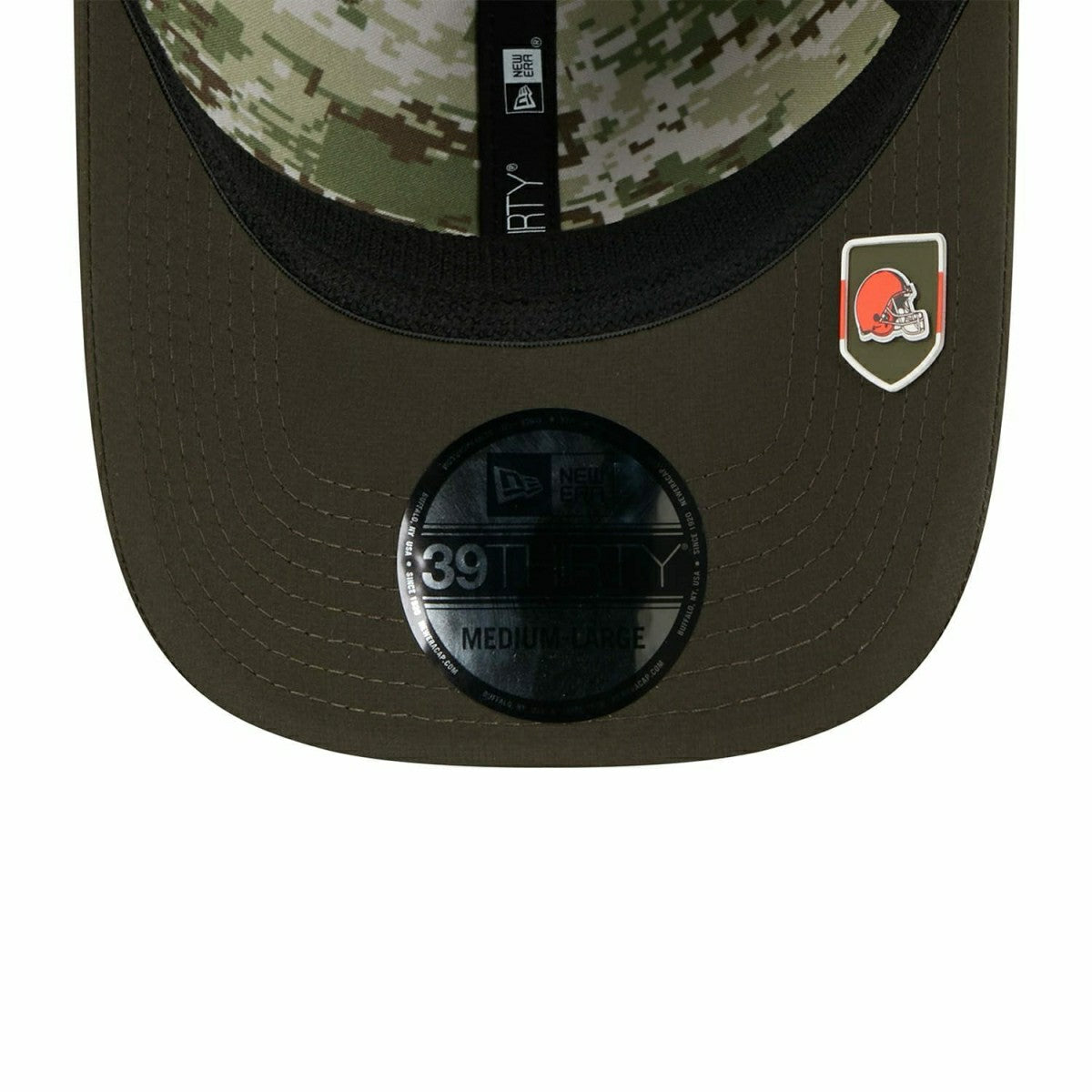 Cleveland Browns 2025 NFL Salute to Service 39THIRTY Flex Cap Olive - Taass US