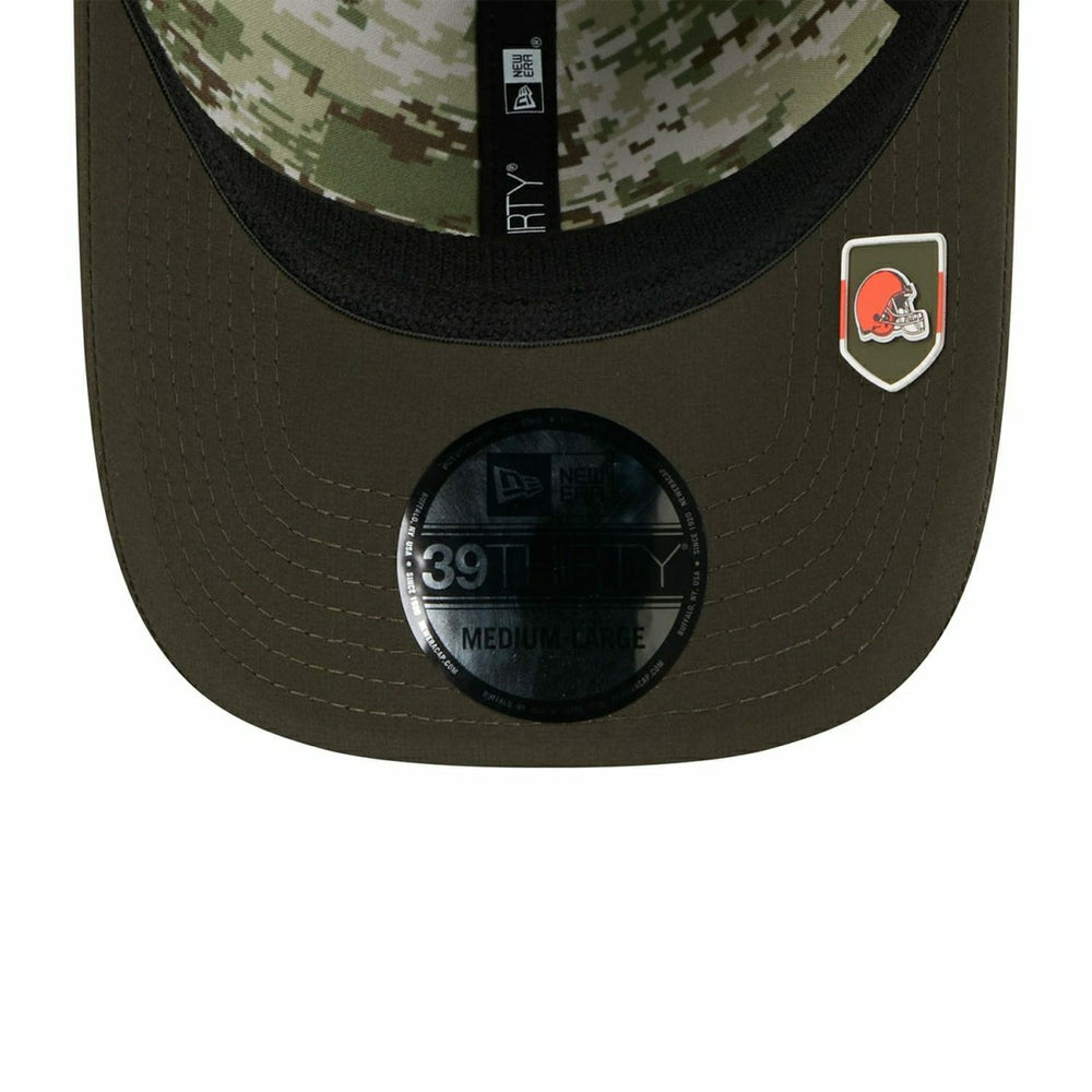 Cleveland Browns 2025 NFL Salute to Service 39THIRTY Flex Cap Olive - Taass US
