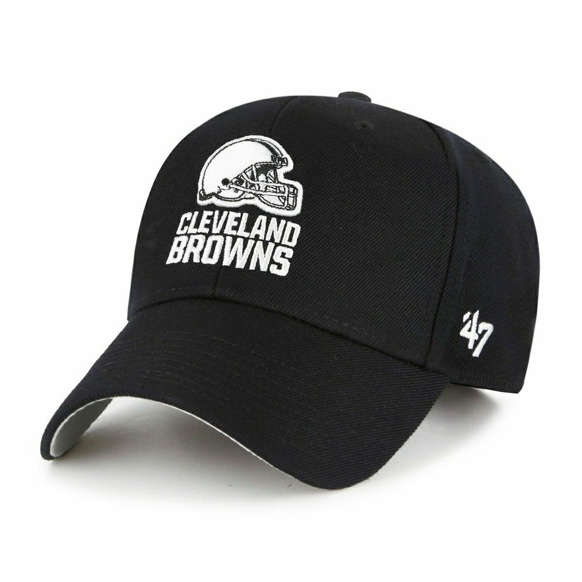 Cleveland Browns Black & White '47 MVP Adjustable NFL Cap Black - Taass for sale