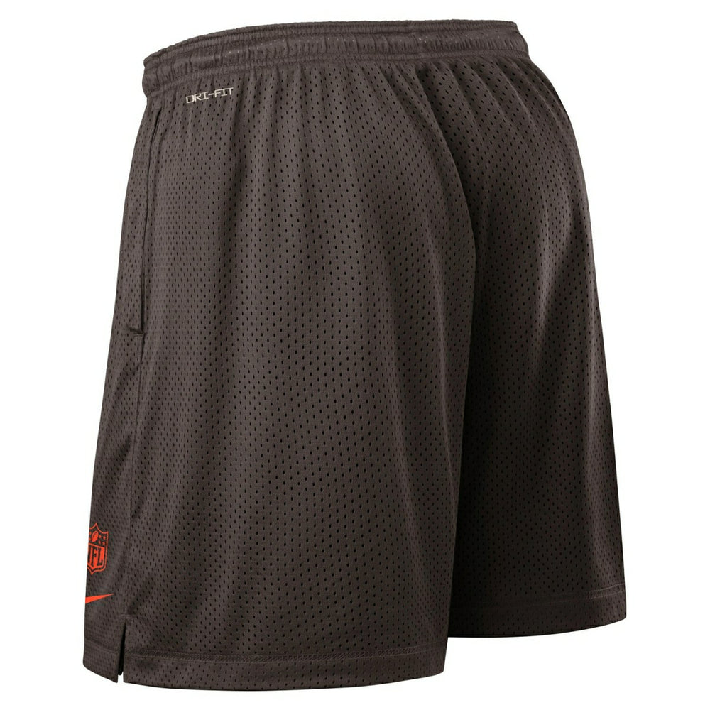 Cleveland Browns 2025 NFL Sideline Reversible Mesh Nike Dri-FIT Shorts Brown - Taass for sale