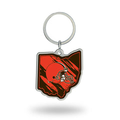 Cleveland Browns State Shaped NFL Key Ring - Taass sale