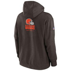 Cleveland Browns 2023 NFL Sideline Nike Club Hoodie Brown - Taass Online