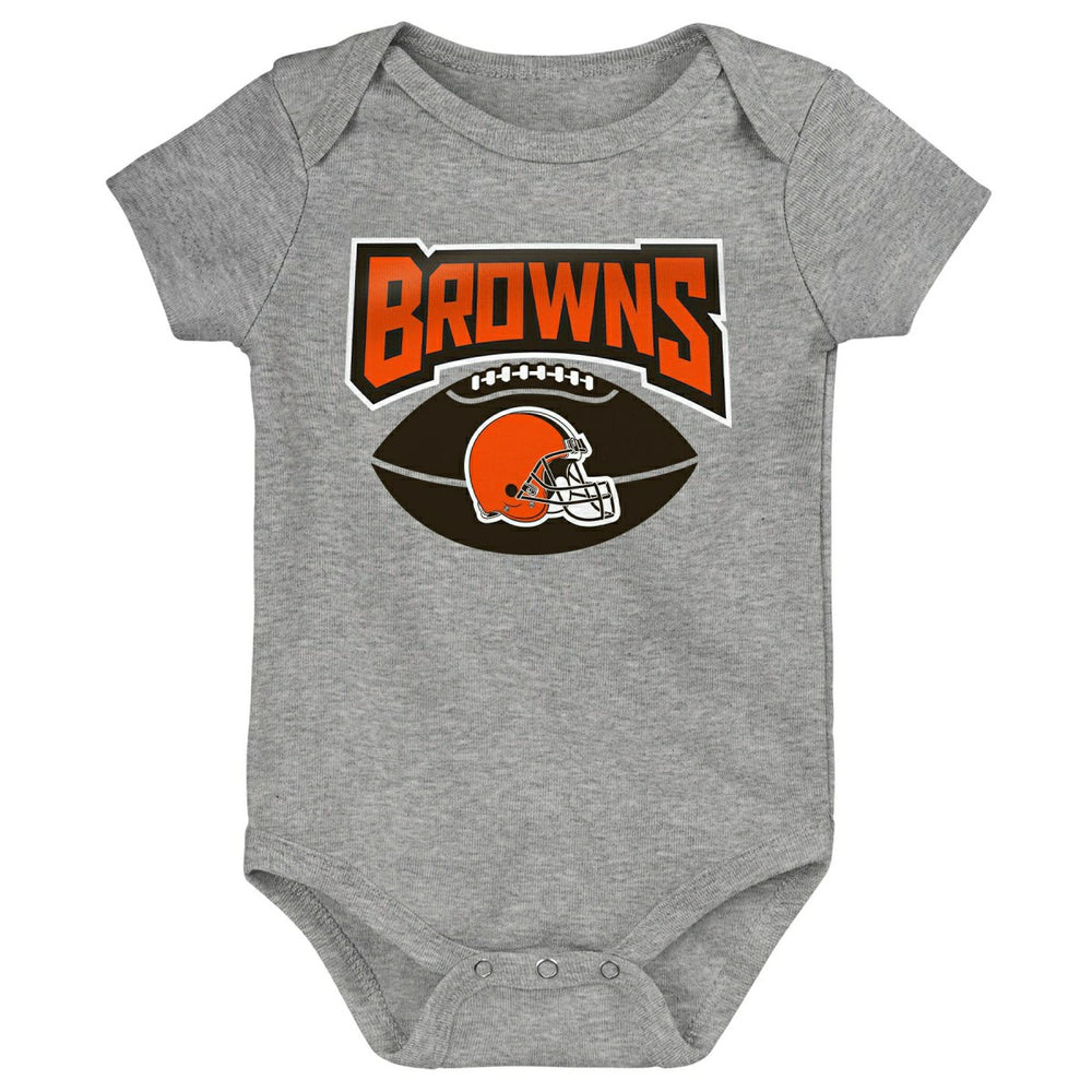 Cleveland Browns Game On Creeper NFL Infant Bodysuit Set (3-Piece) - Taass outlet