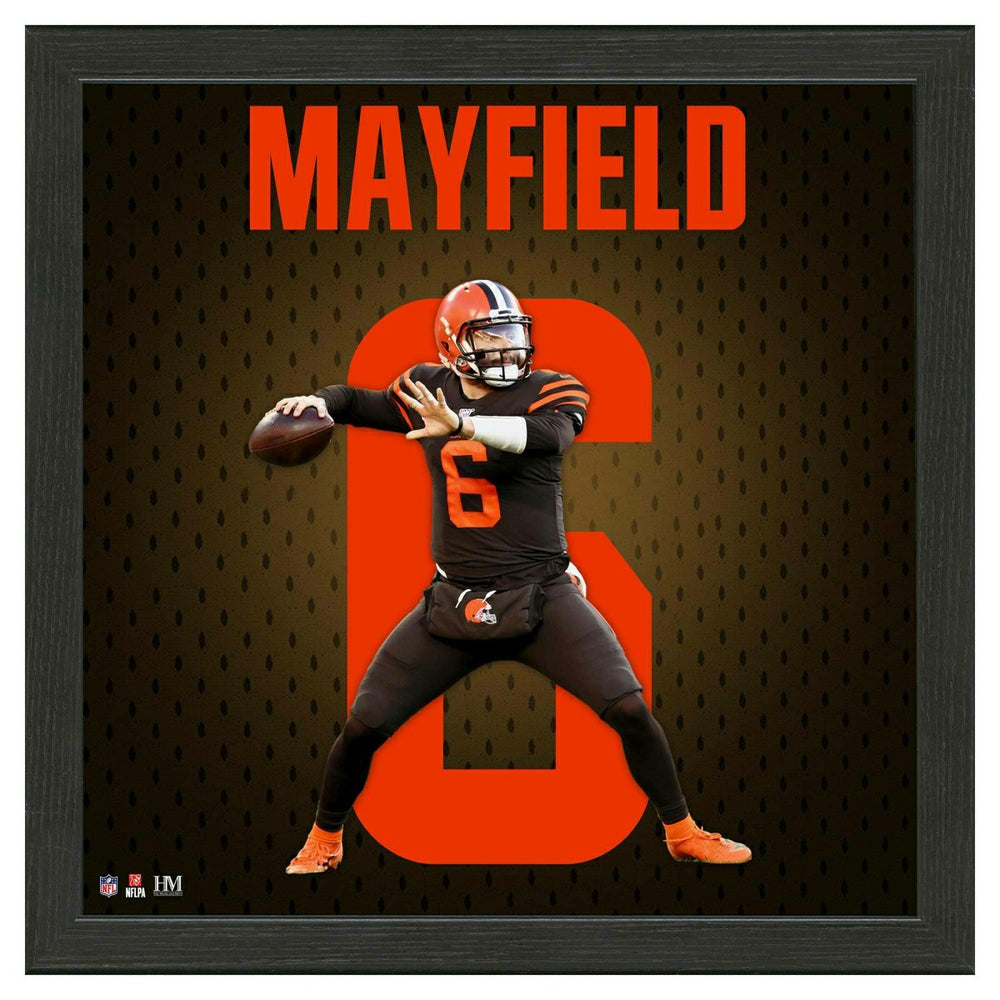 Baker Mayfield #6 Cleveland Browns Impact Jersey Framed NFL Photo - Taass for sale