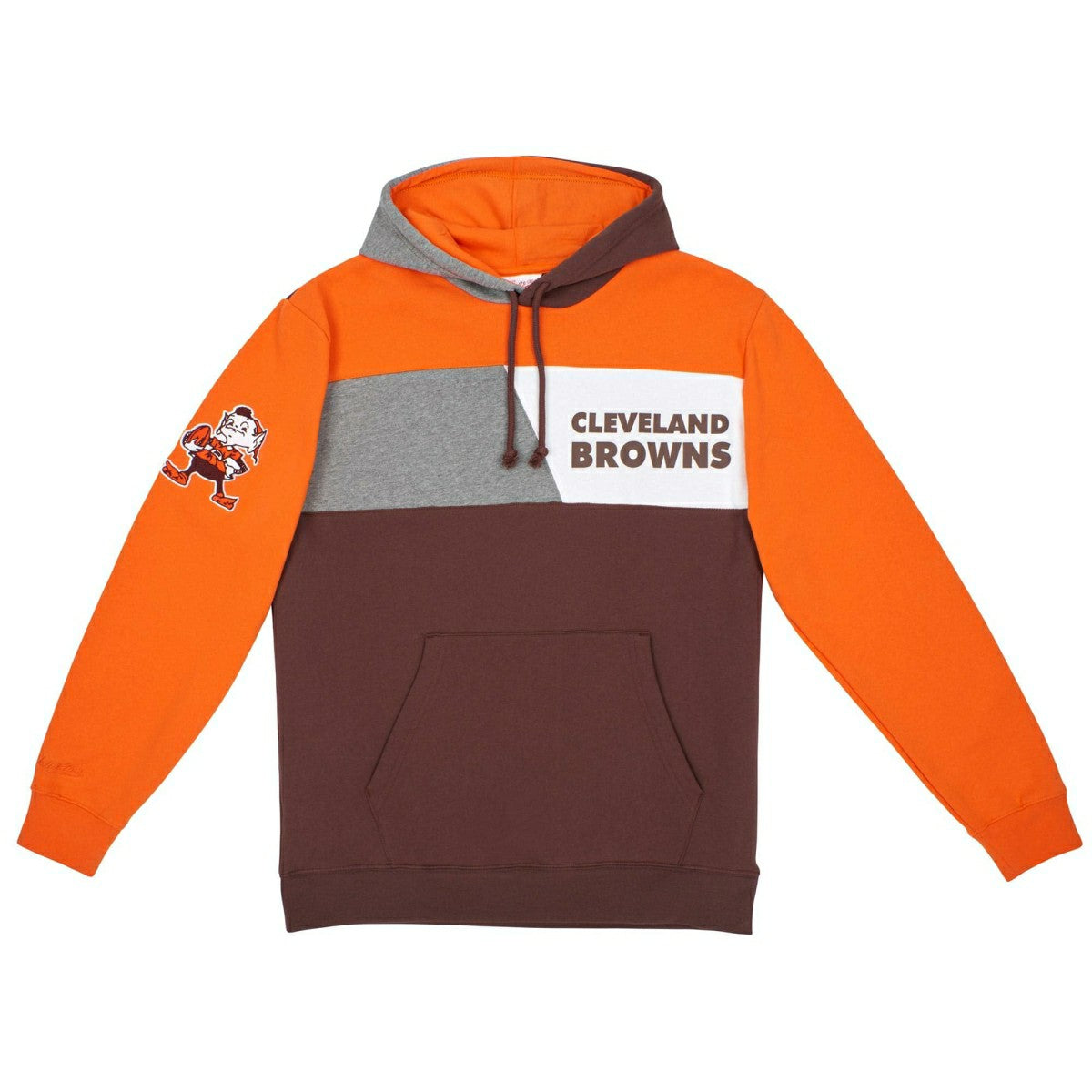 Cleveland Browns Mitchell & Ness Color Blocked NFL Fleece Hoodie - Taass outlet