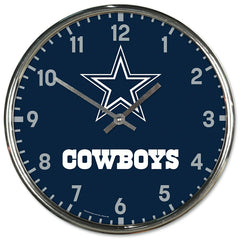 Dallas Cowboys Chrome NFL Team Design Wall Clock - Taass on sale